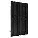 Grenen Tuindeur recht op zwart stalen frame 100x195cm, Zwarte planken