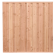 Beto-dichtplankscherm van fijnbezaagde douglas planken 180 x 180 cm.