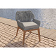 Stoel Granada incl. kussen onbehandeld teak 60x50x81 cm