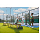Tennisbank Court onbehandeld teak 200x40x44 cm