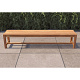 Tennisbank Court onbehandeld teak 200x40x44 cm