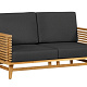 Riverside 2-zits bank 150x80x83 cm teak incl. kussens