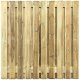 Grenen Tuinscherm Afbouw Links 21-Planks Scherm 180x180/90 cm