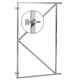 Zwart Stalen Poortframe verstelbaar 120x155 cm (alleen frame)