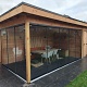 Glazen schuifwandset compleet 3-sporig zwart - inbouwhoogte 223-227 cm deurbreedte 104 cm/max 300 cm