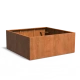 Plantenbak Carrez met bodem cortenstaal 200x200x80 cm
