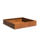 Plantenbak Carrez met bodem cortenstaal 200x200x40 cm