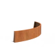 Keerwand buitenbocht Cortenstaal 3 mm 200x200x40 cm