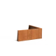 Keerwand buitenhoek Cortenstaal 3 mm 100x100x40 cm