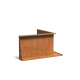 Keerwand binnenhoek Cortenstaal 3 mm 100x100x60 cm