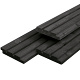 JWOODS Vuren Triple Profiel Plank 2,2x14x400 cm, Zwart Gespoten