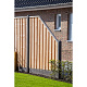 Tuinscherm Casablanca geschaafd geïmpregneerd Red Class hout 21-planks verloop 180x90/180 cm