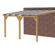 JWOODS Douglas DHZ Veranda polycarbonaat 506x350cm, aanbouw