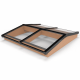 Douglas Zadeldak Lichtstraat Zwart 158,2(b) x 155(d) cm, 4-ruits Gelaagd 44.2 glas