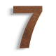 (Plak)huisnummer 7 cortenstaal 15 cm
