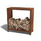 Houtopslag Indiana cortenstaal 100x40x100 cm