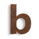 Huisnummer b cortenstaal 43,1 cm