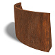 Cortenstaal keerwand buitenbocht 100x100x60 cm