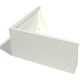 Gepoedercoat staal keerwand buitenhoek 100x100x50 cm wit