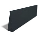 Gepoedercoat staal keerwand recht 200x20x60 cm zwart