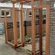 Hardhouten Gaaspaneel 40x180 cm Zwart gepoedercoat betonijzer maas 10x10 cm draad ø 5 mm