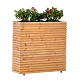 Bloembak Krefeld 90x30x102 cm op wieltjes, geïmpregneerd, geschaafd red class hout