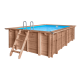 Luxe houten zwembad Santa Cruz 502x322x124 cm