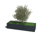 Stalen plantenbak XXL - Rechthoek - 200 x 60 x 60 cm - RAL9010 mat (wit) - Zonder bodemplaat