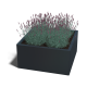 Stalen plantenbak - Vierkant - 80 x 80 x 40 cm - RAL9005 mat (zwart) - Zonder bodemplaat