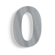 Huisnummer 0 roestvrij staal 50 cm