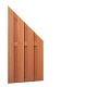 Hardhouten Afbouwscherm Punt Links Verticaal 90x180 cm