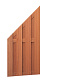Hardhouten Afbouwscherm Punt Rechts Verticaal 90x180 cm