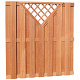 Hardhouten Tuinscherm Recht Verticaal met V-ruit 180x180 cm