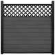 Unique Composiet Tuinscherm Trellis Diagonaal Antraciet 170x187 cm