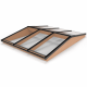 Douglas Zadeldak Lichtstraat Zwart 240,2(b) x 305(d) cm, 6-ruits Gelaagd 44.2 glas