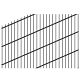 Hillfence metalen staafmatten zwart, 250x103 cm.