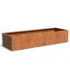 Plantenbak Carrez met bodem cortenstaal 300x100x60 cm
