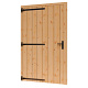 Douglas enkele dichte deur XL 120x212,9 cm met kozijn onbehandeld (Incl. Hang en Sluitwerk)