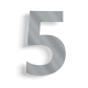Huisnummer 5 roestvrij staal 15 cm