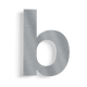 Huisnummer b roestvrij staal 15 cm