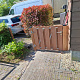 Hardhouten Tuindeur Recht Verticaal 100x90 cm op verstelbaar stalen frame