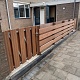 Hardhouten Tuindeur Recht Verticaal 100x90 cm op verstelbaar stalen frame