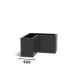 Plantenbak Carrez L-vorm aluminium 100x100x60 cm