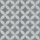 Restpartij Schagen: 4 stuks GeoProArte Design 60x60x4 cm Belgian Blue Dark Grey Flower