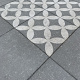68121 restpartij schagen 4 stuks geoproarte design 60x60x4 cm belgian blue dark grey flower 72001