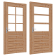 Douglas enkele de Luxe deur 6-ruits 93x211,1 cm met kozijn onbehandeld rechtsdraaiend (Incl. Hang en