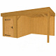 JWOODS Buitenverblijf 600x300cm incl. berging 200(b), Geschaafd met verticaal Triple rabat Naturel