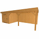 JWOODS Buitenverblijf 700x300cm incl. berging 200(b), Geschaafd met verticaal Triple rabat Naturel