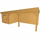 JWOODS Buitenverblijf 900x370cm incl. berging 200(b), Geschaafd met verticaal Triple rabat Naturel