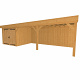 JWOODS Buitenverblijf 900x370cm incl. berging 300(b), Geschaafd met verticaal Triple rabat Naturel